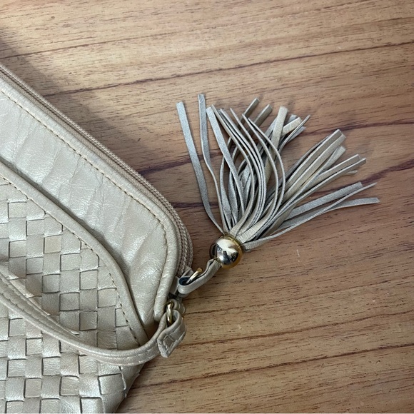 Vintage woven crossbody bag gold chain ^^^